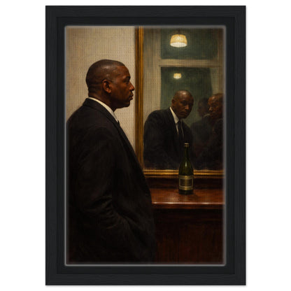 Quiet Reflection Framed Canvas Moody-Portrait Oil-Paint
