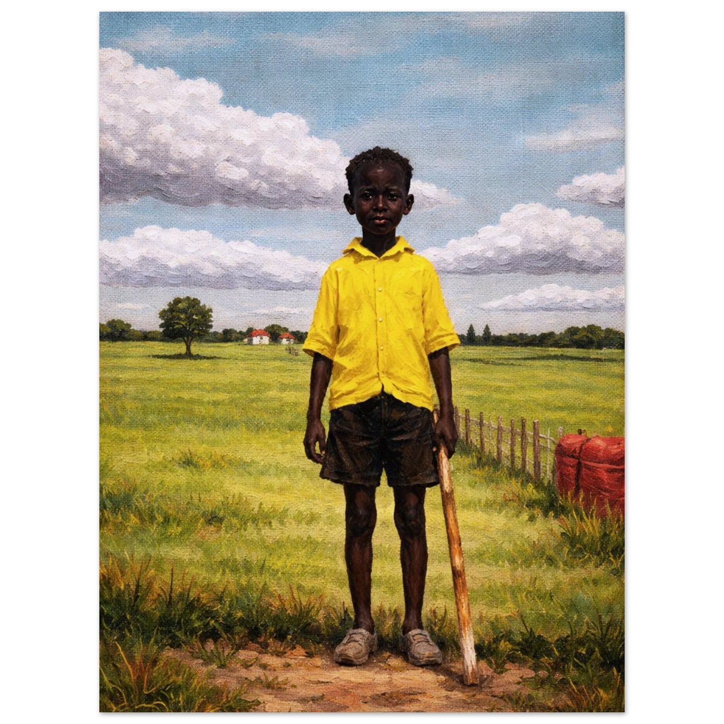I Stand Here Black Boy Afrocentric Matte Paper Poster