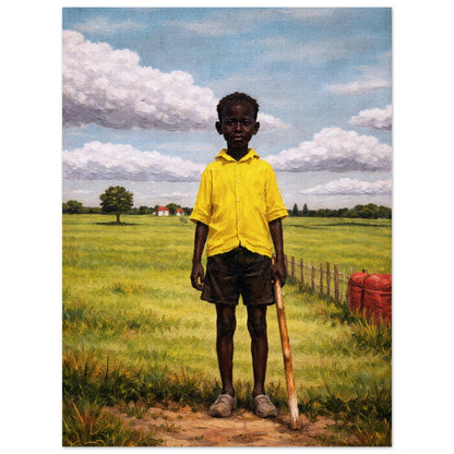 I Stand Here Black Boy Afrocentric Matte Paper Poster
