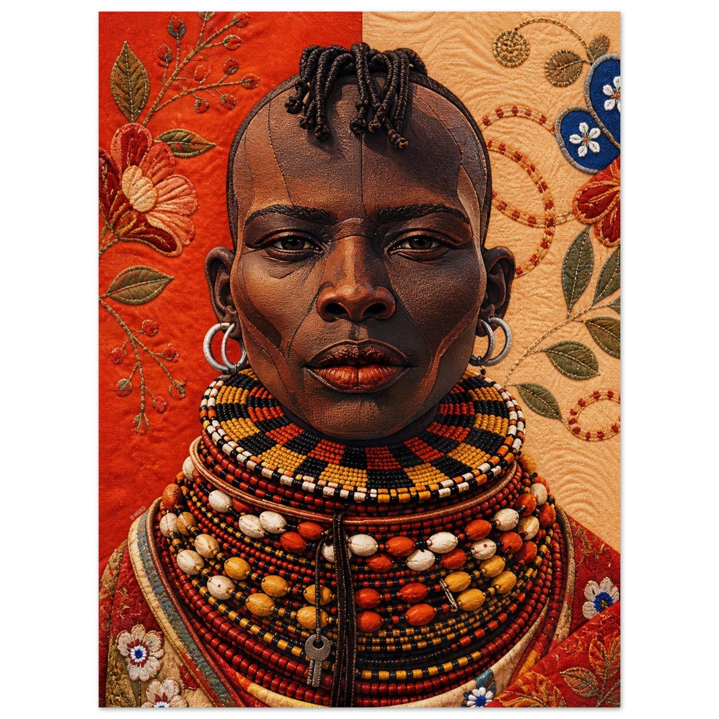 Heritage Black Woman Quilted-Style Museum Quality Matte Paper Poster