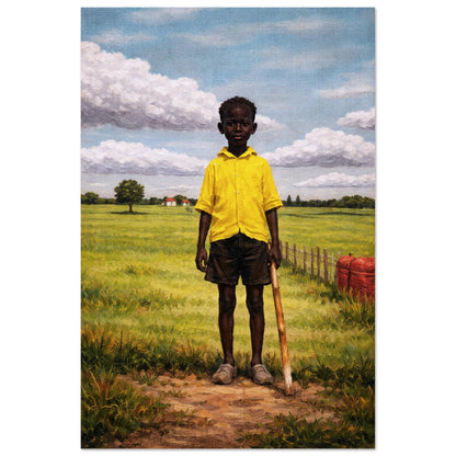 I Stand Here Black Boy Afrocentric Matte Paper Poster