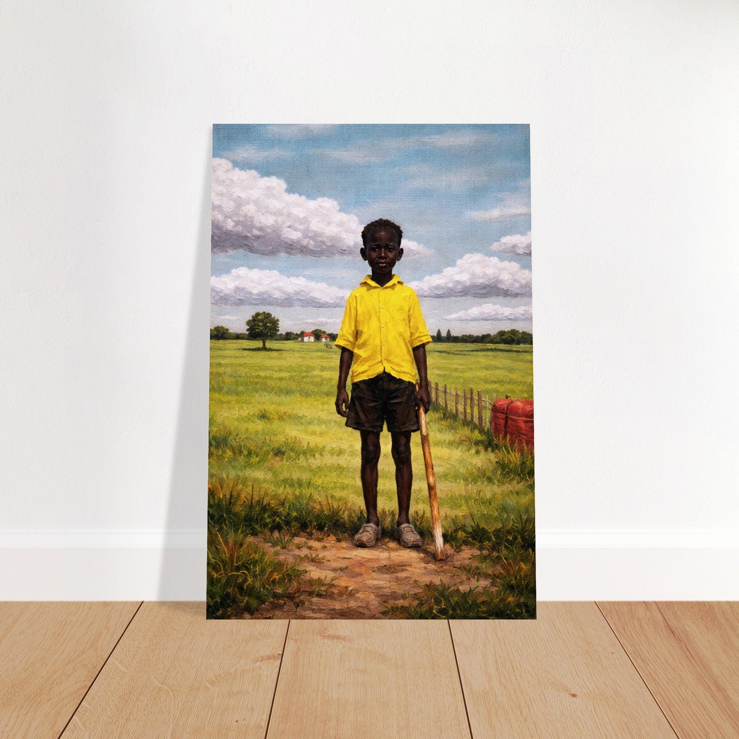 I Stand Here Black Boy Afrocentric Matte Paper Poster