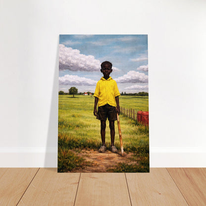 I Stand Here Black Boy Afrocentric Matte Paper Poster