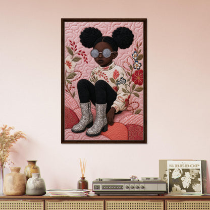 Glitter Gaze Quilt-Inspired Poster on Matte Museum-Quality Paper