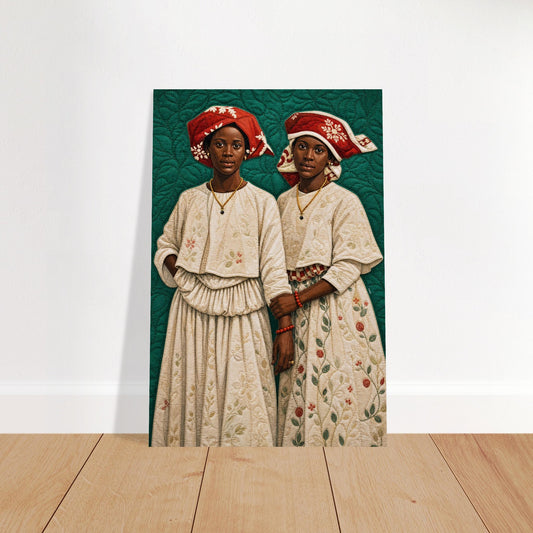 Surinamese Kotomisi Quilt-Inspired Afrocentric Matte Paper Poster
