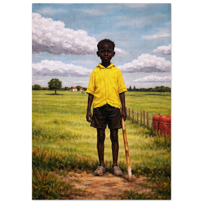 I Stand Here Black Boy Afrocentric Matte Paper Poster