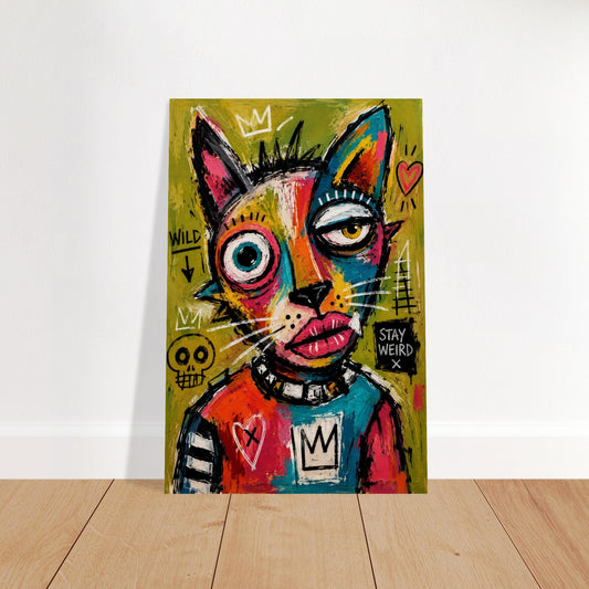 Stay Weird Street-Art Matte Paper Poster - Basquiat Style