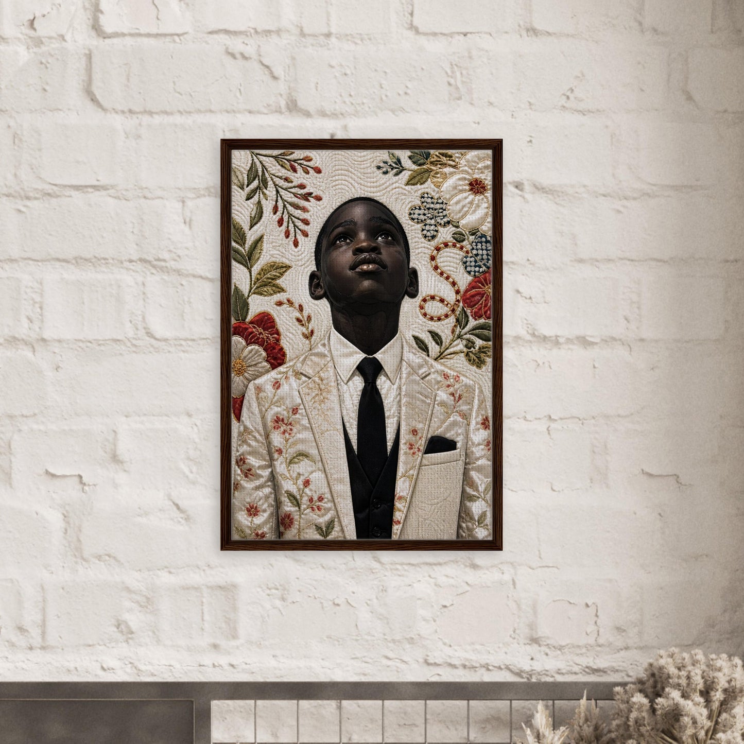 Framed Canvas Museum Quality Matte Paper Poster Quilt-Inspired