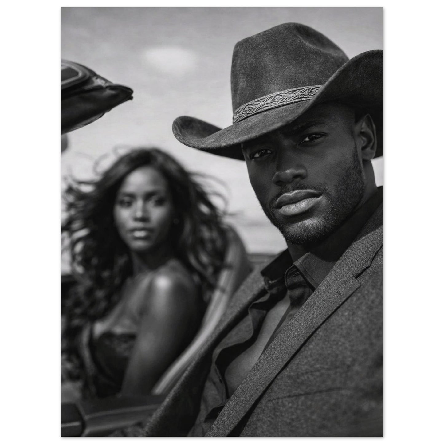 Western Noir Matte Paper Poster - Museum-Quality Cinematic-Noir