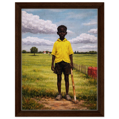 I Stand Here Framed Canvas Afrocentric Figurative-Realist