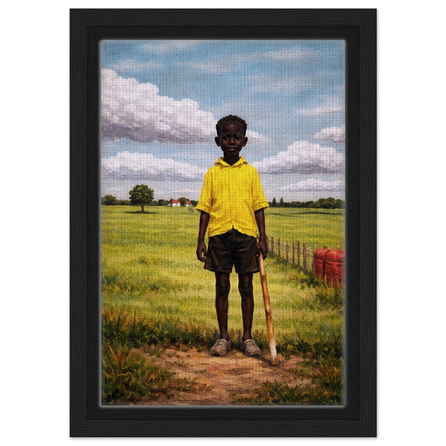 I Stand Here Framed Canvas Afrocentric Figurative-Realist