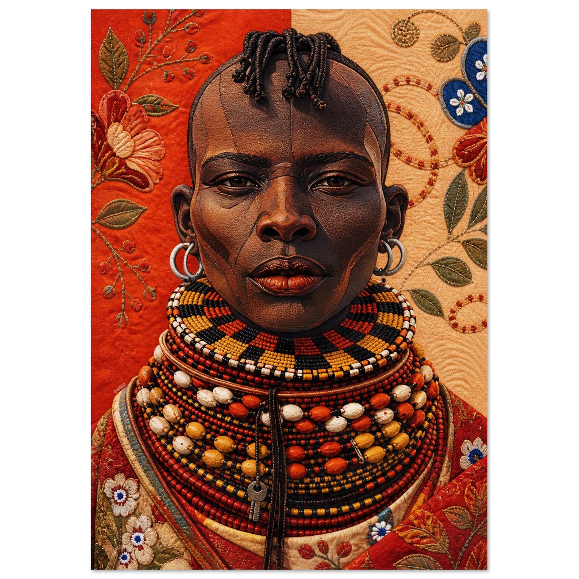 Heritage Black Woman Quilted-Style Museum Quality Matte Paper Poster