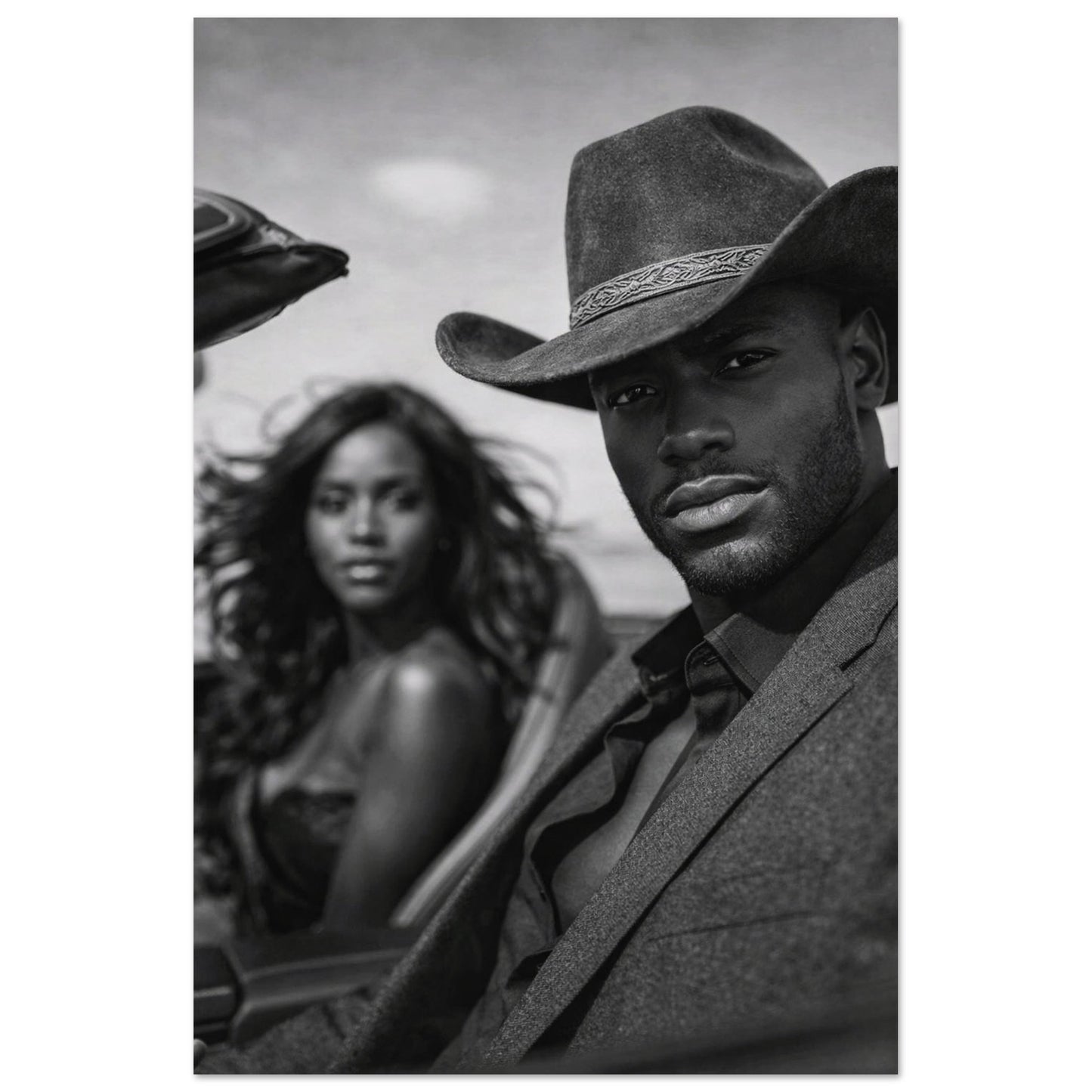 Western Noir Matte Paper Poster - Museum-Quality Cinematic-Noir