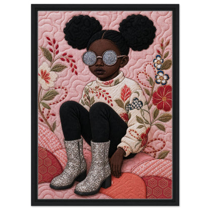 Glitter Gaze Quilt-Inspired Poster on Matte Museum-Quality Paper