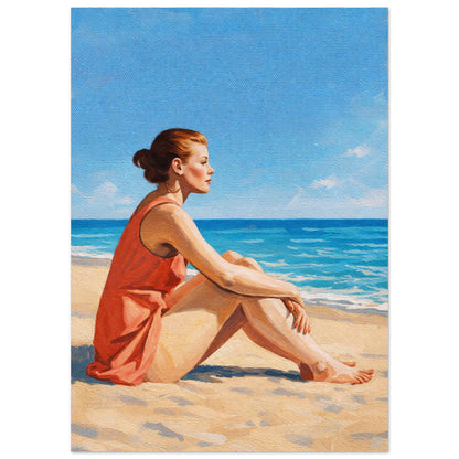 Seaside Stillness Photorealistic-Coastal Matte Paper Poster