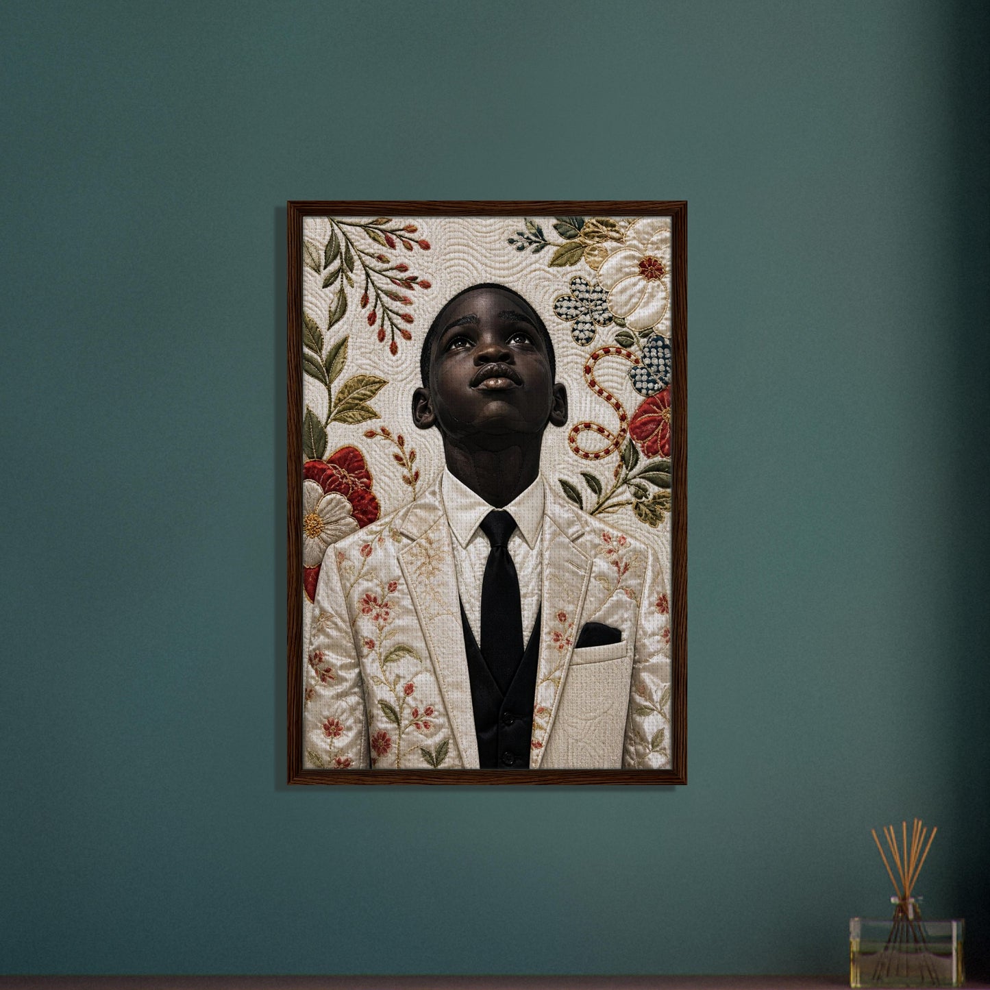 Framed Canvas Museum Quality Matte Paper Poster Quilt-Inspired