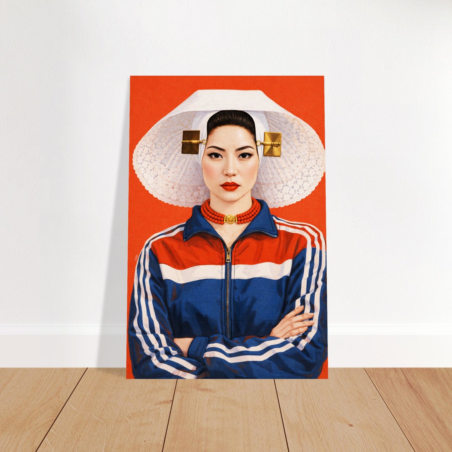 Asian Woman Photo-Realistic Matte Paper Poster - Pop Art Style