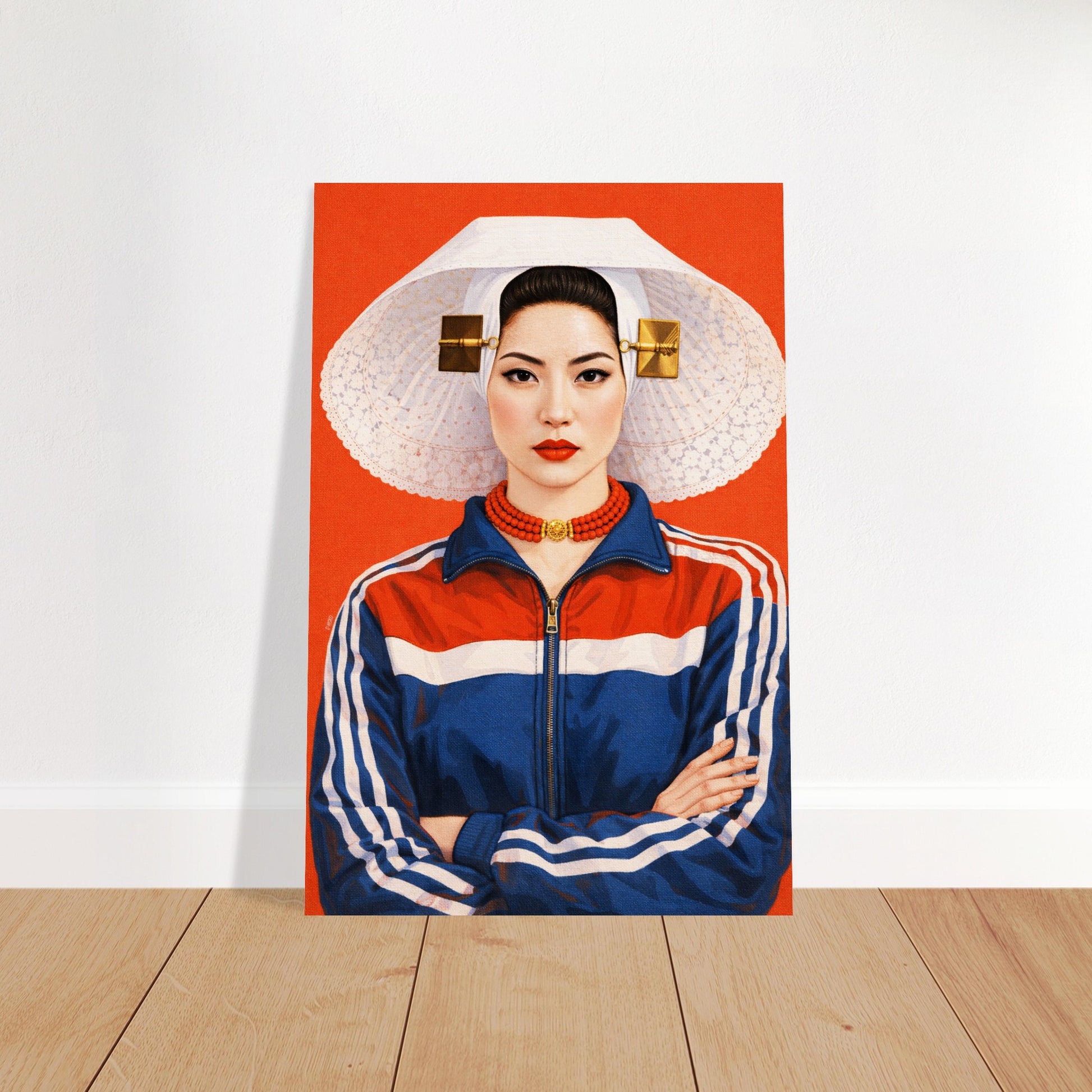 Asian Woman Photo-Realistic Matte Paper Poster - Pop Art Style