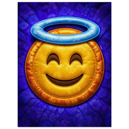 Halo Smile Quilt-Inspired Pop-Art Museum-Quality Matte Paper Poster