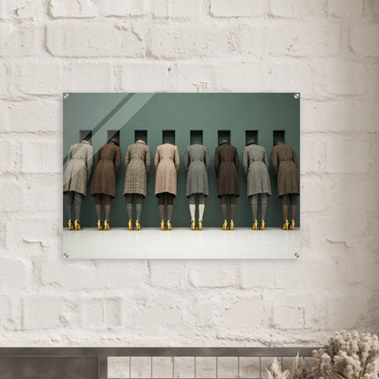 The Waiting Wall Surreal-Fashion Acrylic Print