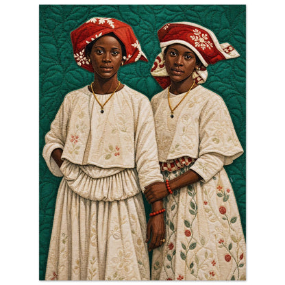 Surinamese Kotomisi Quilt-Inspired Afrocentric Matte Paper Poster