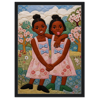 Sister Garden Quilt Poster on Matte Paper