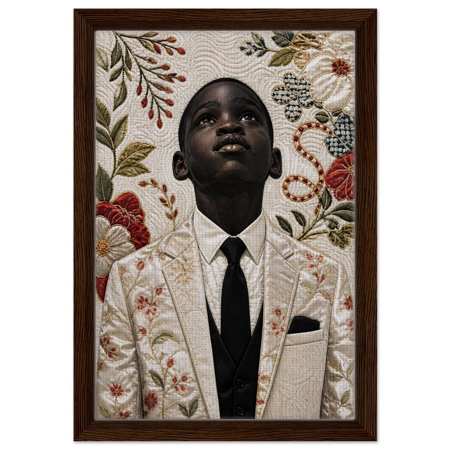 Framed Canvas Museum Quality Matte Paper Poster Quilt-Inspired
