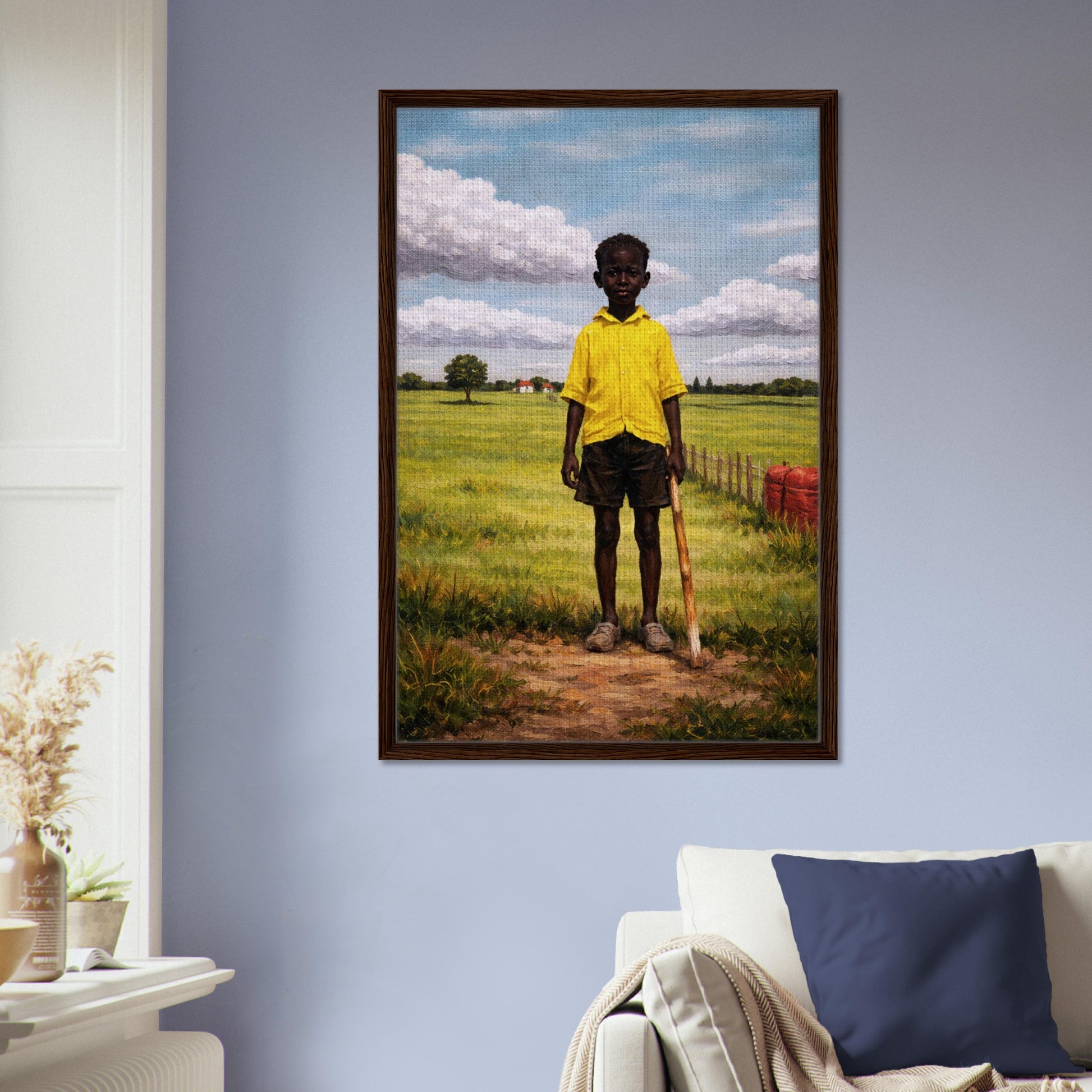 I Stand Here Framed Canvas Afrocentric Figurative-Realist