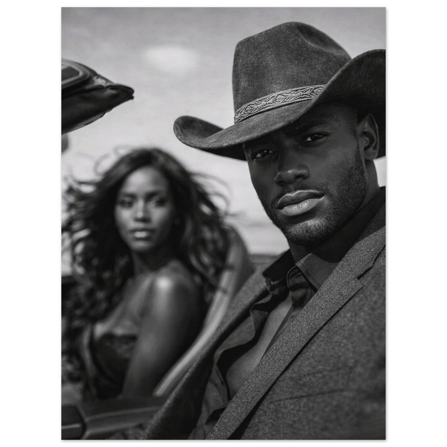 Western Noir Matte Paper Poster - Museum-Quality Cinematic-Noir