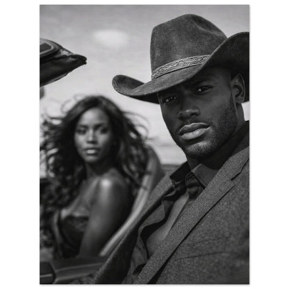 Western Noir Matte Paper Poster - Museum-Quality Cinematic-Noir