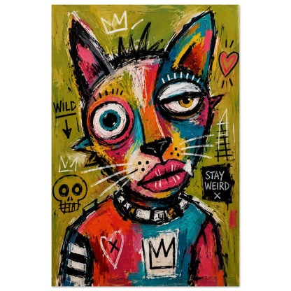 Stay Weird Street-Art Matte Paper Poster - Basquiat Style