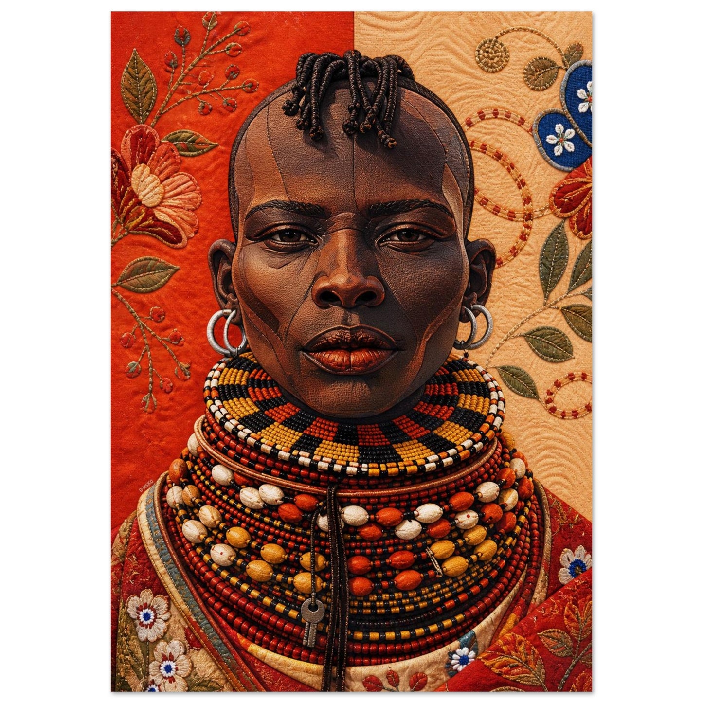 Heritage Black Woman Quilted-Style Museum Quality Matte Paper Poster