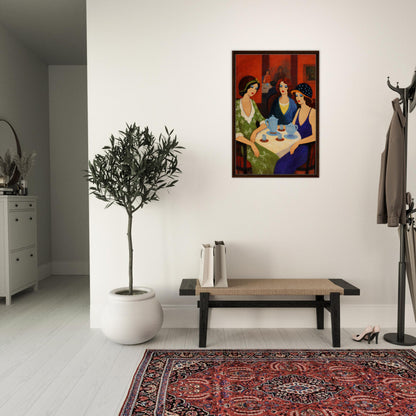 Tea Room Trio Framed Canvas Art-Deco 1920s-Inspired
