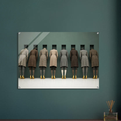 The Waiting Wall Surreal-Fashion Acrylic Print