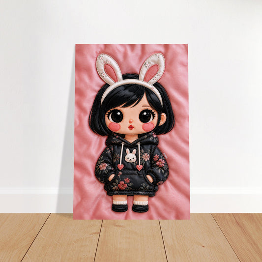 Bunny Bloom Museum Quality Matte Paper Poster Kawaii Quilted-Style