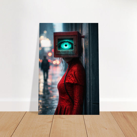Neon Watcher Cyberpunk-Surreal Museum Quality Matte Paper Poster