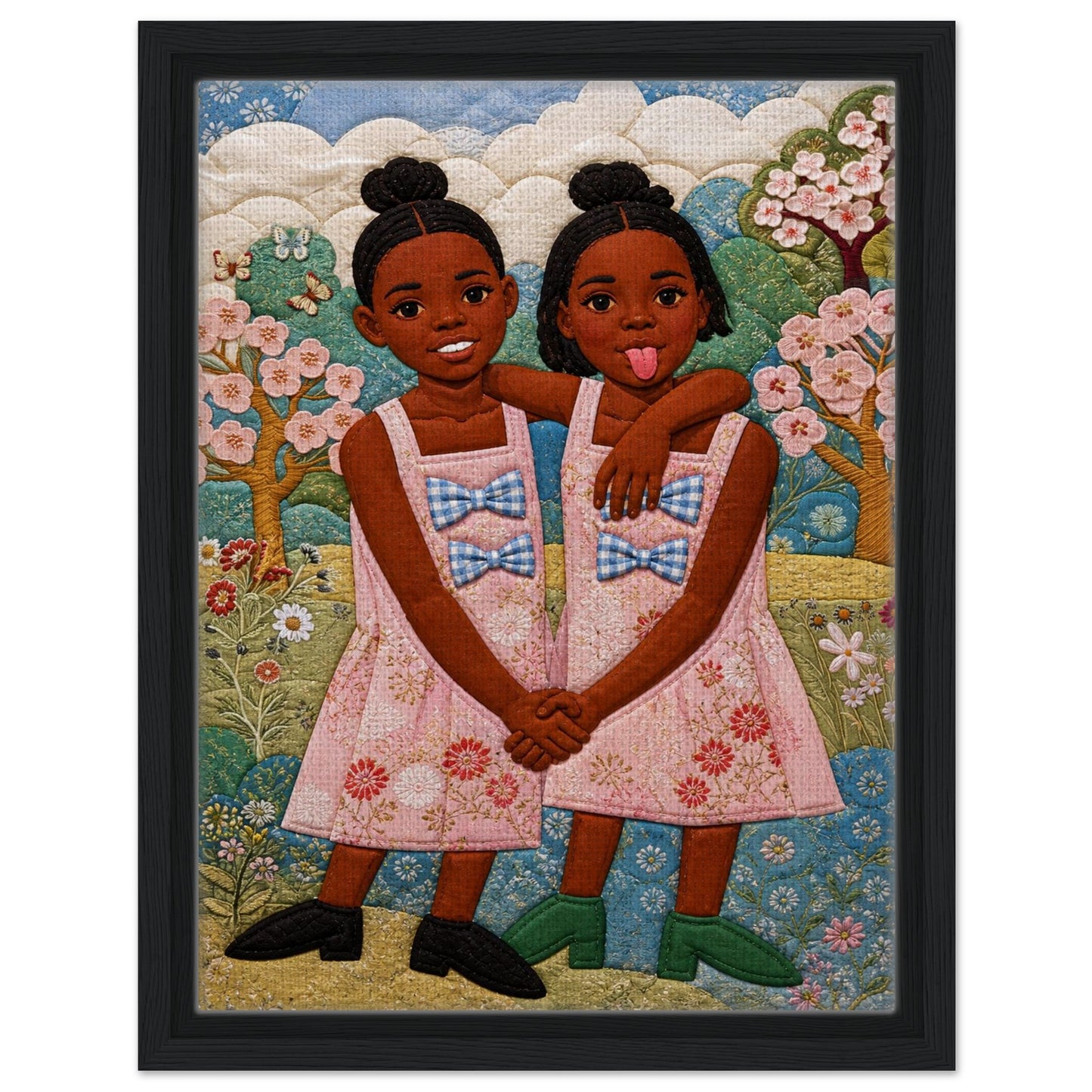 Sister Garden Quilt Poster on Matte Paper