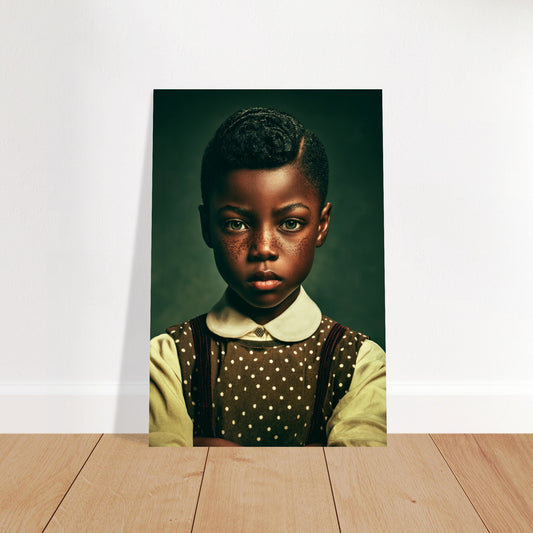 Little Hazel Gaze Afrocentric Matte Paper Art Poster Print