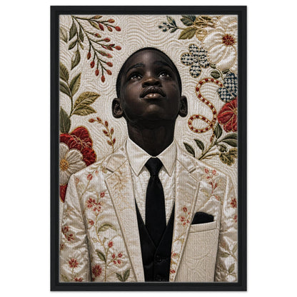 Framed Canvas Museum Quality Matte Paper Poster Quilt-Inspired