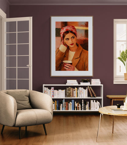 A Quiet Ritual Fashion-Illustration Matte Paper Poster