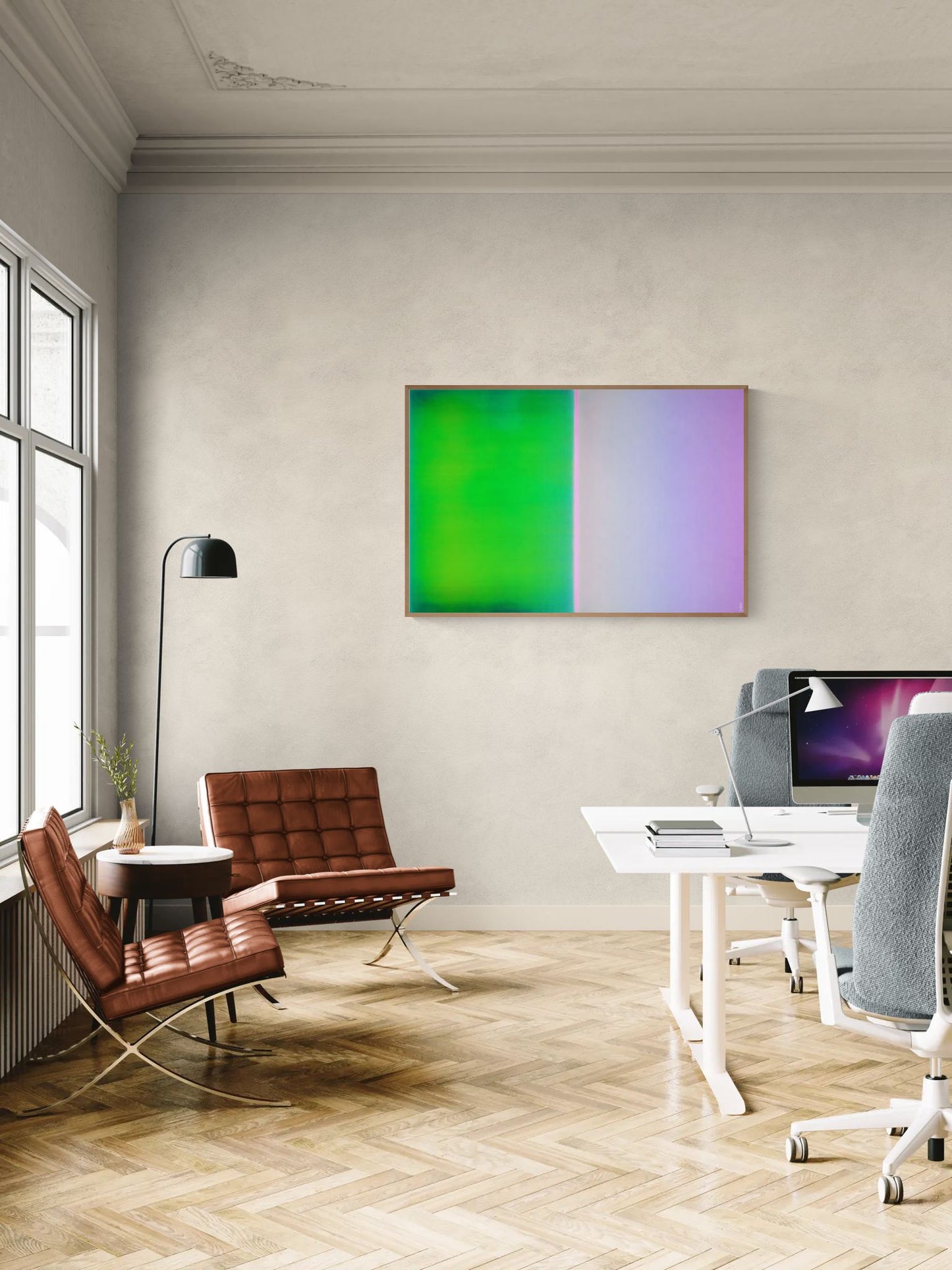 A Soft Division Color-Field Matte Paper Poster