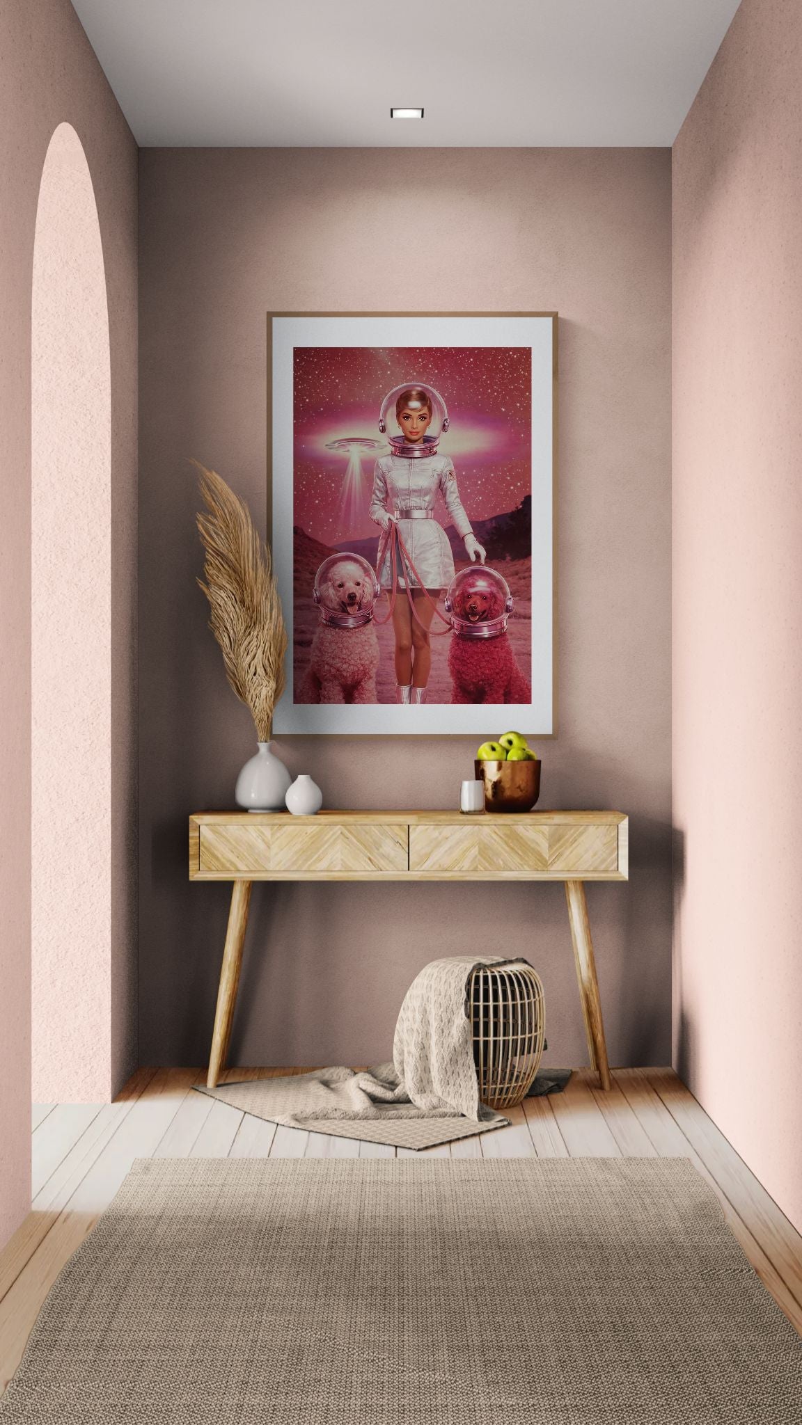 A Walk Before Liftoff Space-Age Matte Paper Poster - Pop Art
