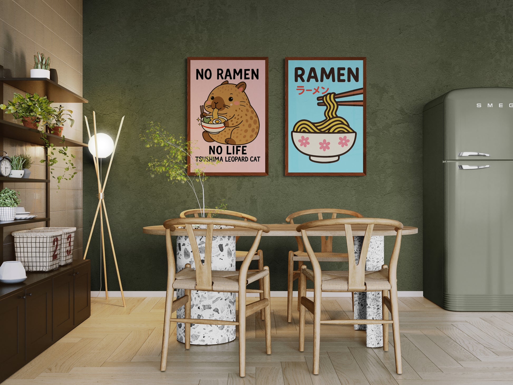 Adorable Leopard Cat Kawaii-Inspired Matte Paper Poster