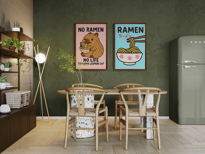 Adorable Leopard Cat Kawaii-Inspired Matte Paper Poster