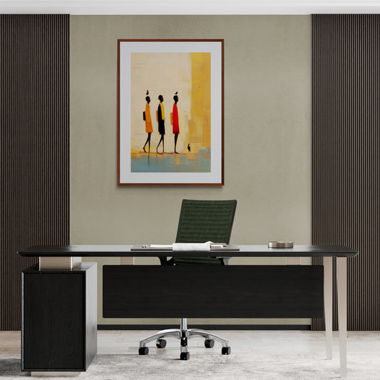African Steps Feathered Souls Matte Paper Poster - African-Inspired