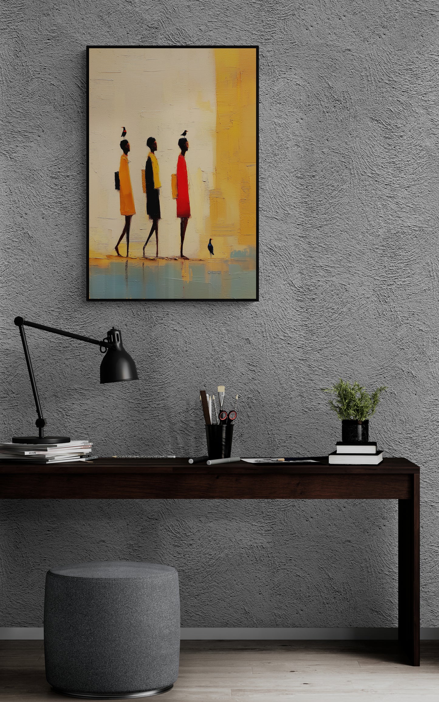 African Steps Feathered Souls Matte Paper Poster - African-Inspired