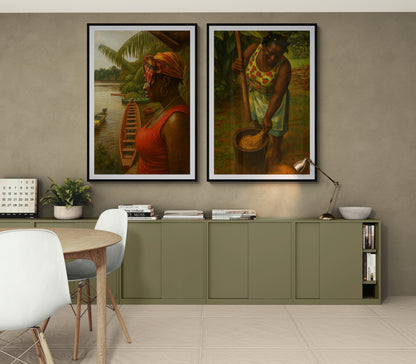 The Rice Gatherer Ethnic-Traditional Matte Paper Poster
