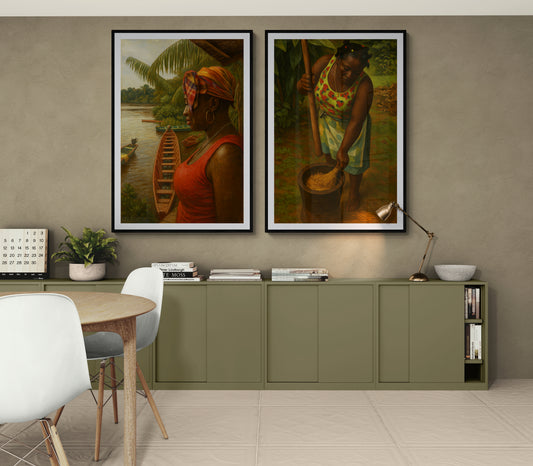 The Rice Gatherer Ethnic-Traditional Matte Paper Poster