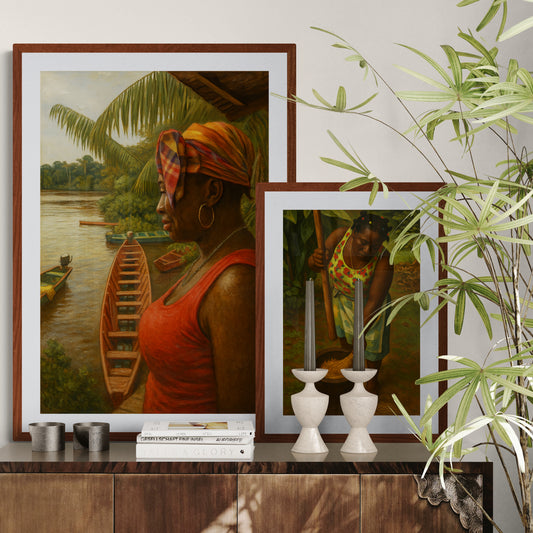 The Rice Gatherer Ethnic-Traditional Matte Paper Poster
