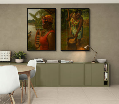 The Rice Gatherer Ethnic-Traditional Matte Paper Poster